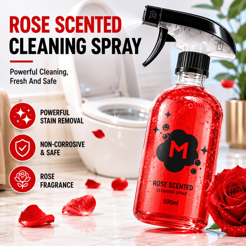 Home Fragrance Use - トイレクリーナー ローズの香り 汚れ落とし エコフレンドリー 速効性 家庭用浴室洗浄液