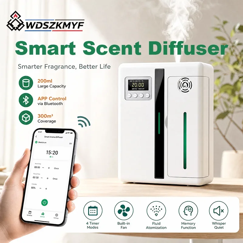 Home Fragrance Use - 業務用壁掛け式芳香機 200ML 内蔵ファン付きアロマディフューザー 大空間用芳香器 ホテルロビー、店舗、家庭用