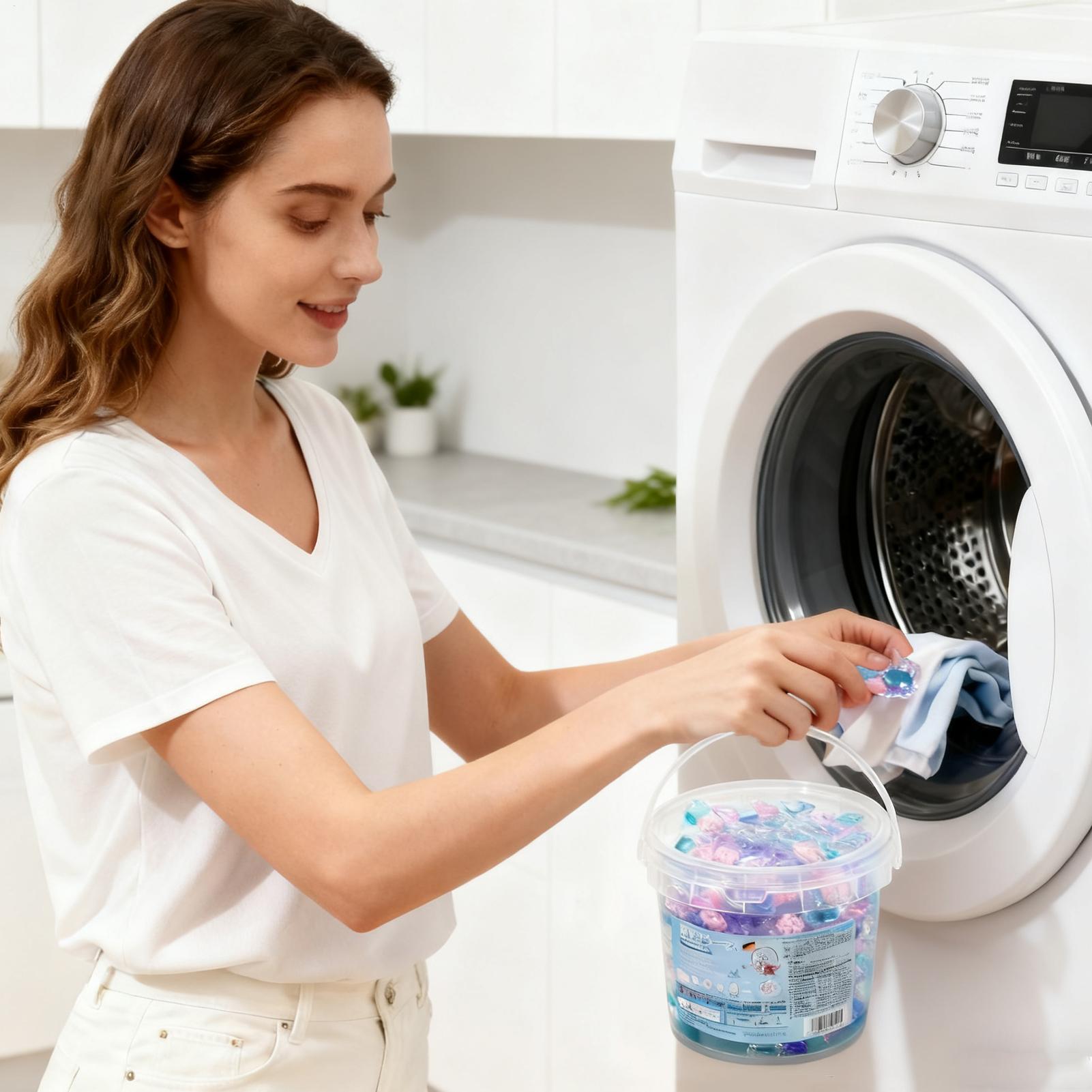 洗濯洗剤ポッド 深層洗浄洗濯洗剤ポッド 柔軟剤ビーズ入り 長 - Home Fragrance Liquid のレビューと価格