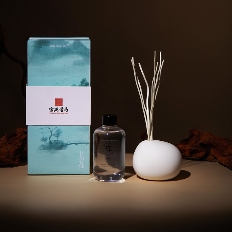 禅茶の香りのリードディフューザーと白い天然スティック、オフィ - Home Fragrance White Zen のレビューと価格