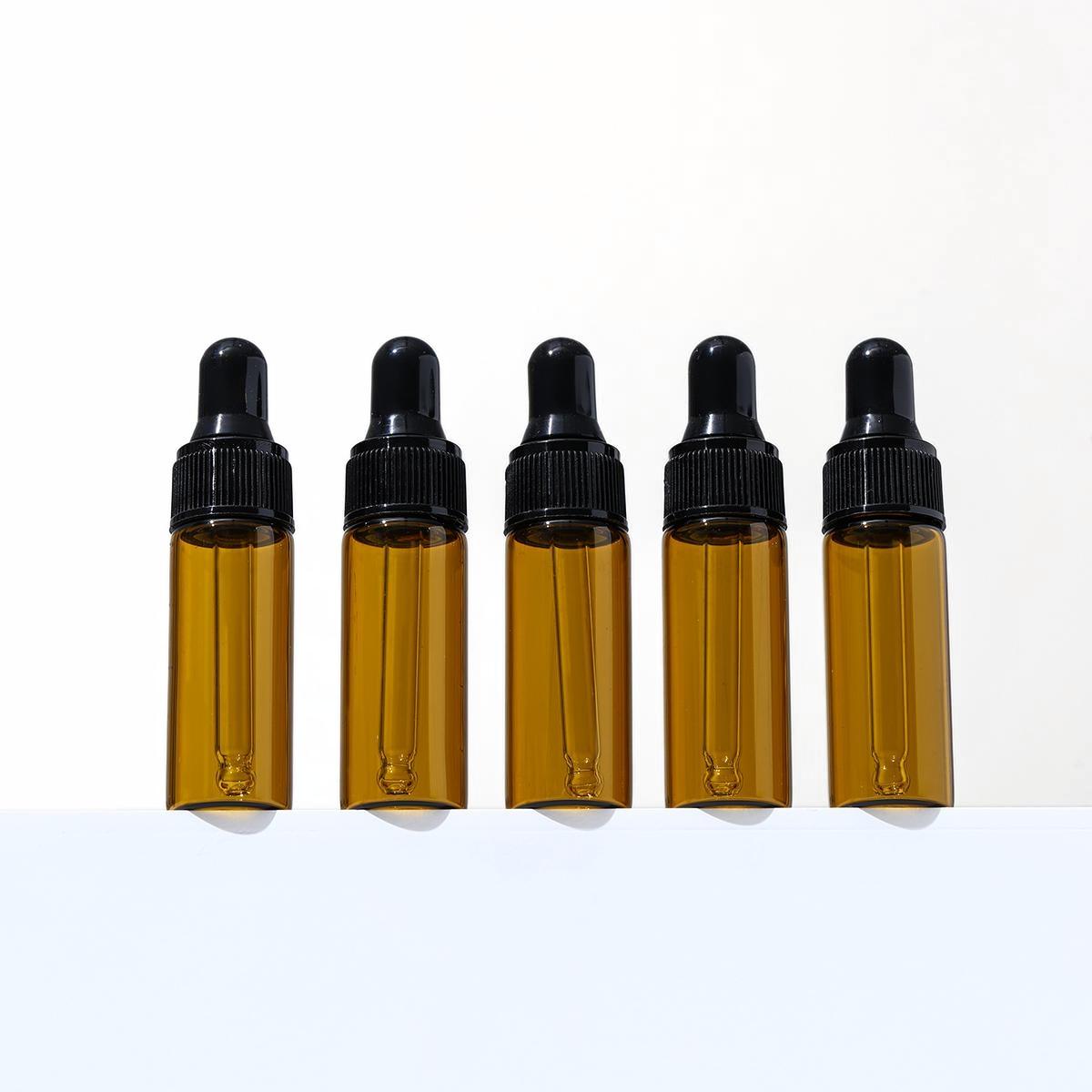 10個 ダークアンバーガラスドロッパーボトル 1ml 2ml - Fragrance Oil Set のレビューと価格