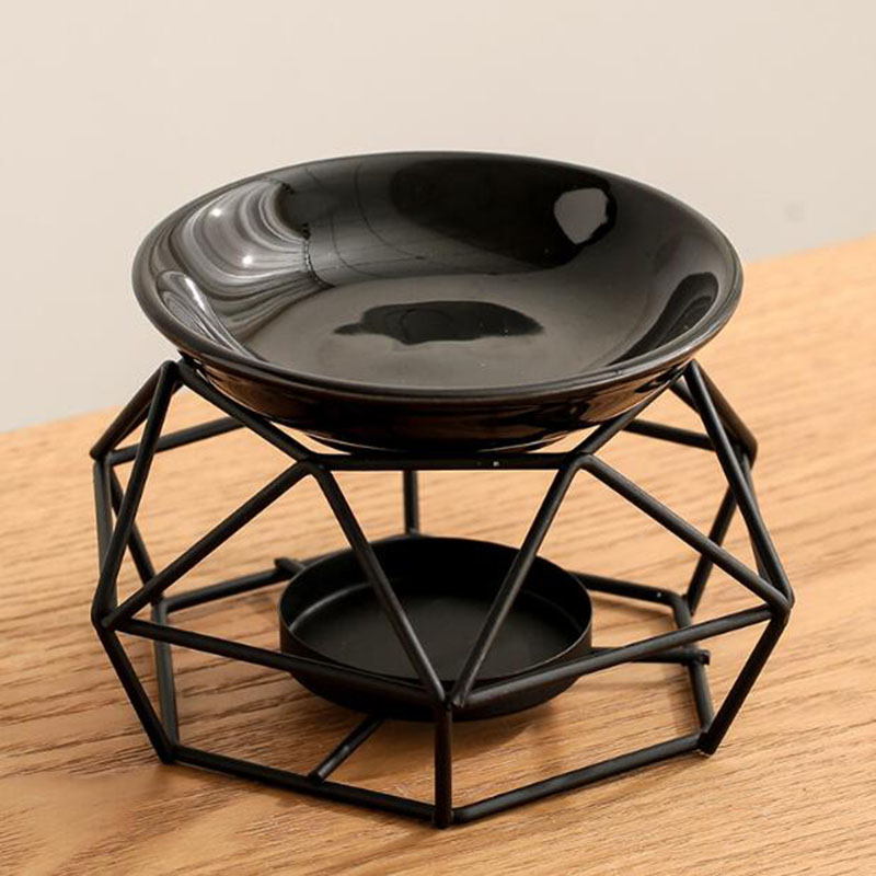 エッセンシャルオイルバーナーセラミックアイアン,ブラックカラ - Home Fragrance Use のレビューと価格
