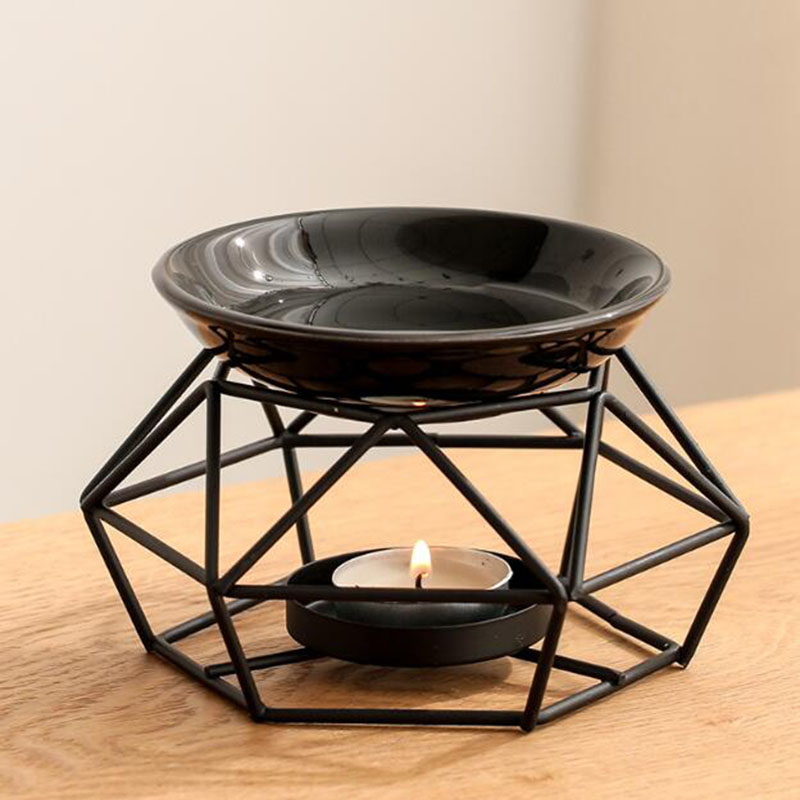 エッセンシャルオイルバーナーセラミックアイアン,ブラックカラ - Home Fragrance Use のレビューと価格