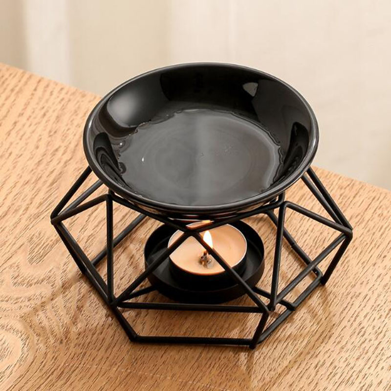 エッセンシャルオイルバーナーセラミックアイアン,ブラックカラ - Home Fragrance Use のレビューと価格